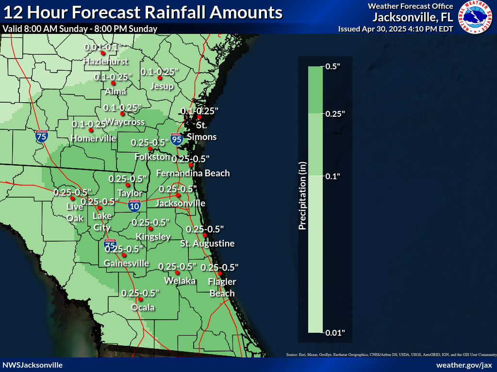 Expected Rainfall for Day 5