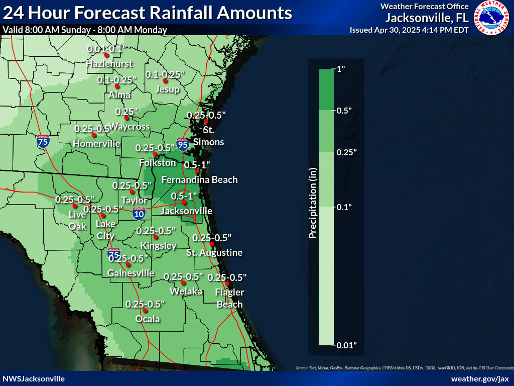 Expected Rainfall for Day 5