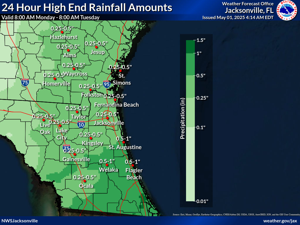 Greatest Possible Rainfall for Day 5