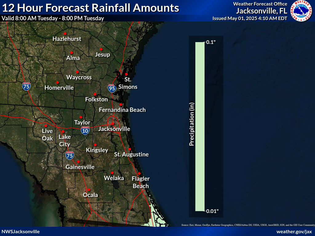 Expected Rainfall for Day 6