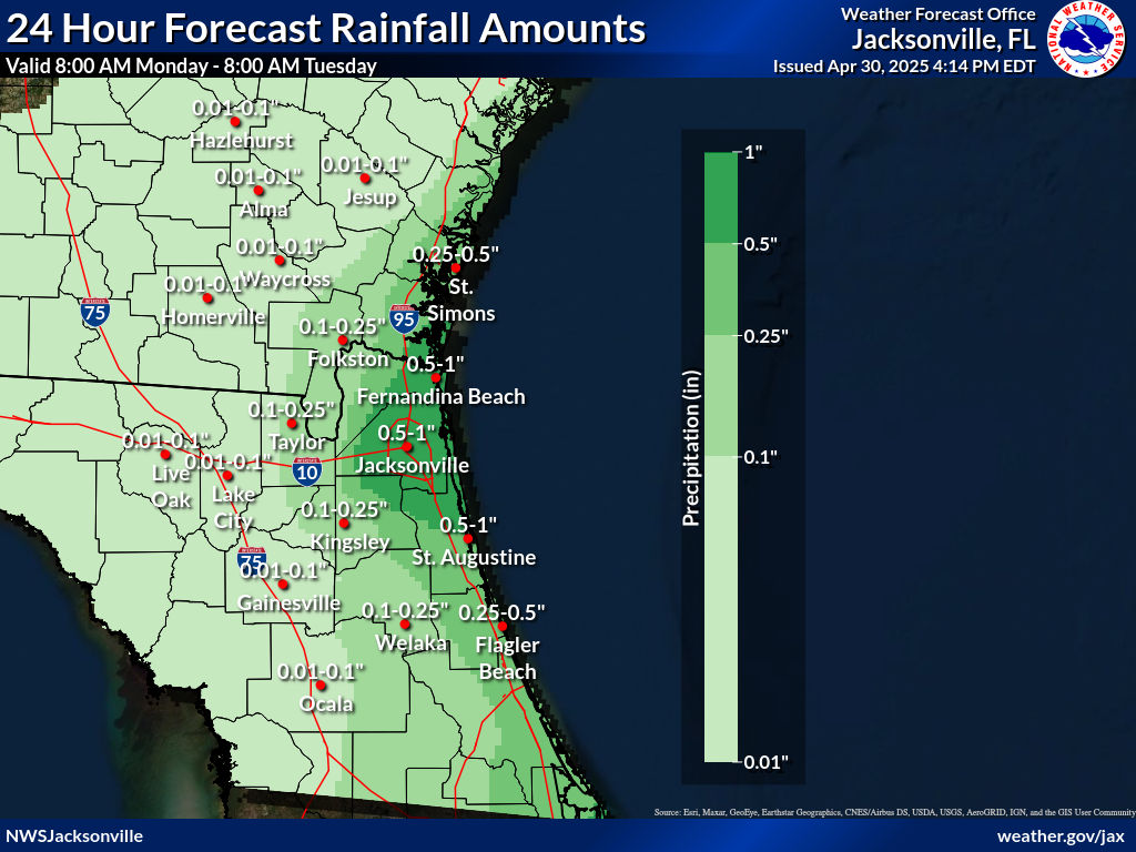 Expected Rainfall for Day 6