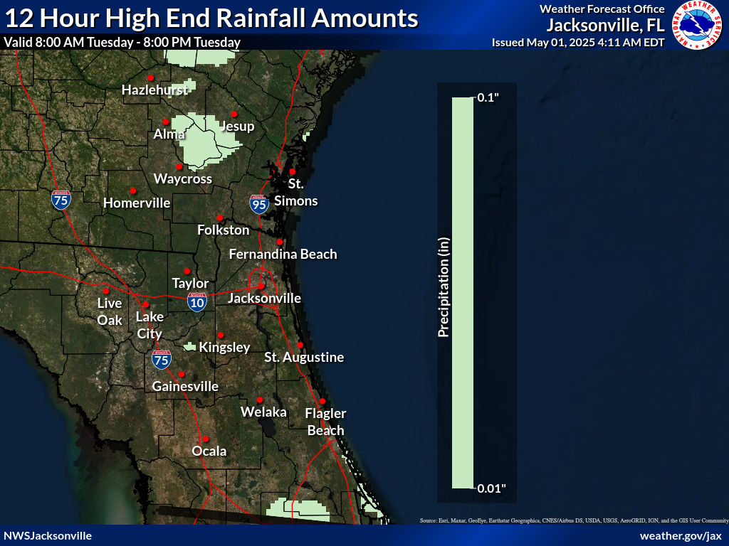 Greatest Possible Rainfall for Day 6