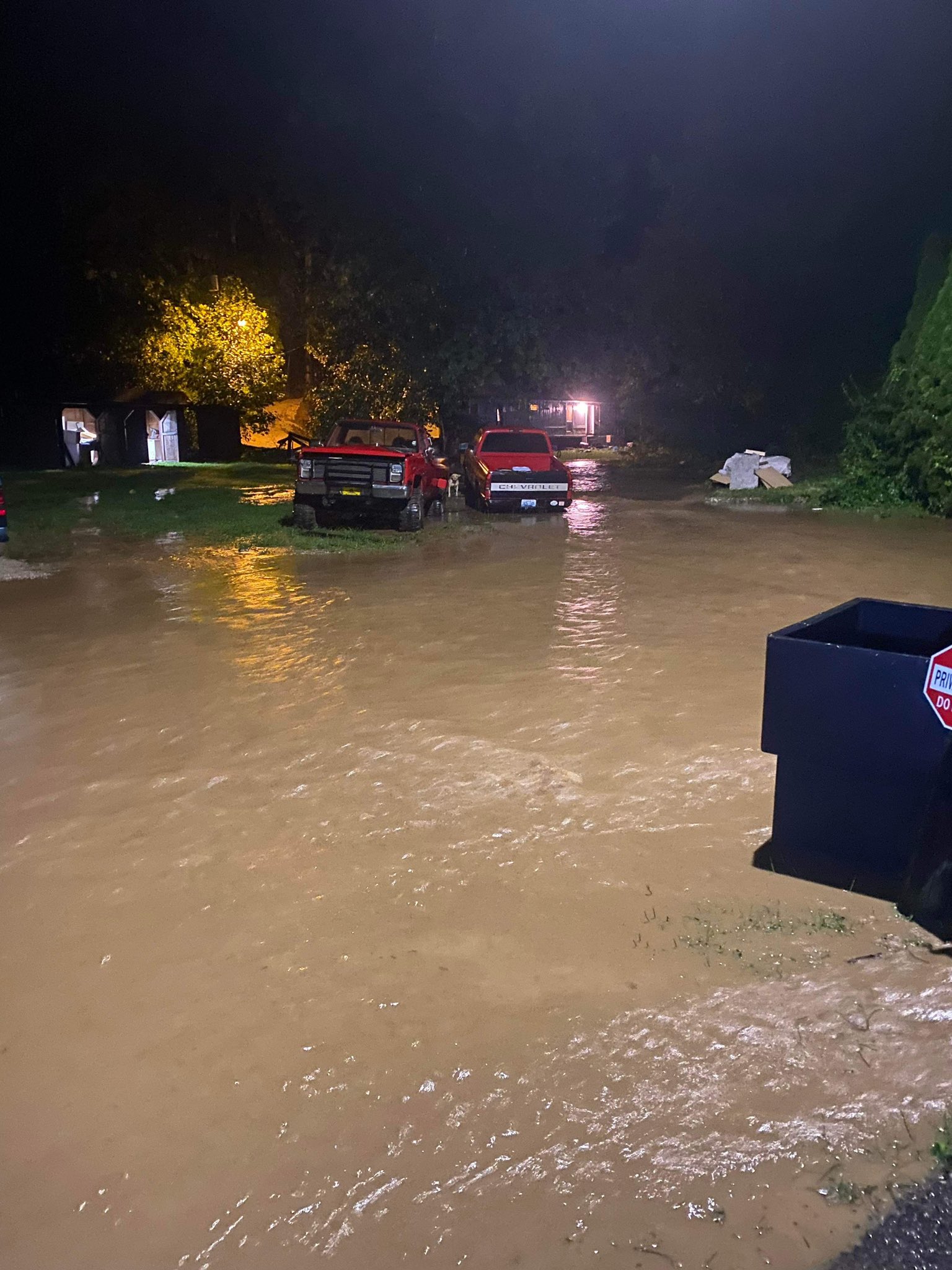 Flash Flooding on Joe Little Fork Rd in Breathitt County, KY