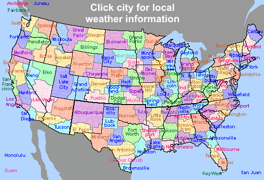 Nationwide County Warning Area Map