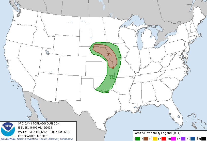 SPC Day 1 Tornado Outlook