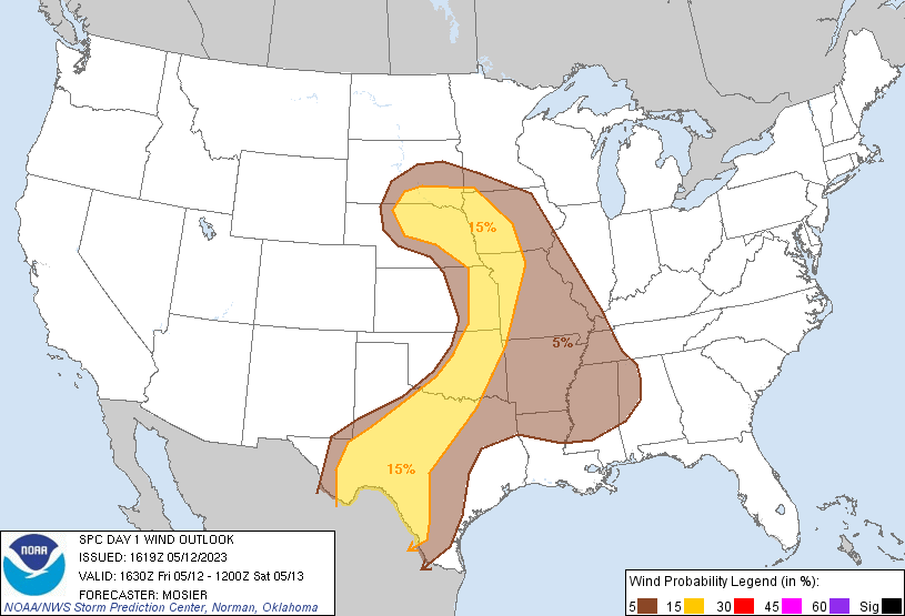 SPC Day 1 Wind Outlook