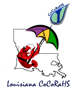 Louisiana CoCoRaHS banner - click for national page