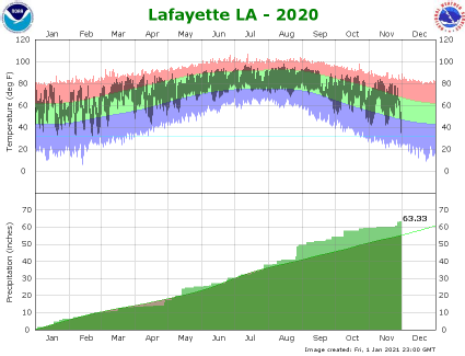 Temperature and Precipitation Plot for 2020