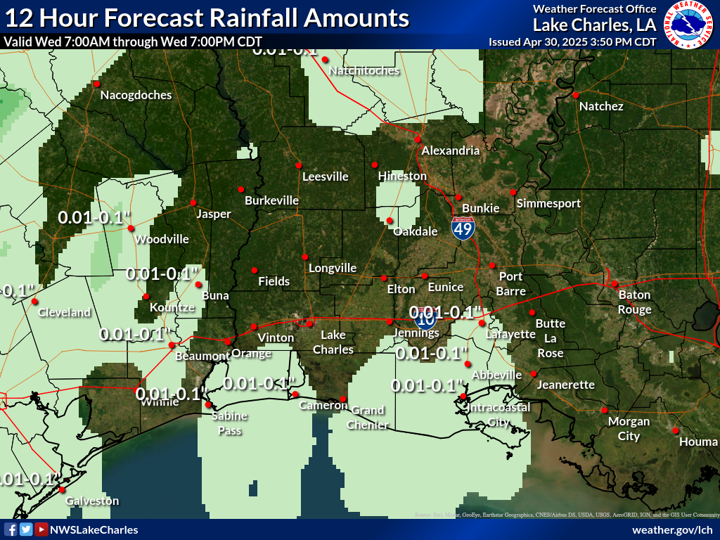 Expected Rainfall for Day 1