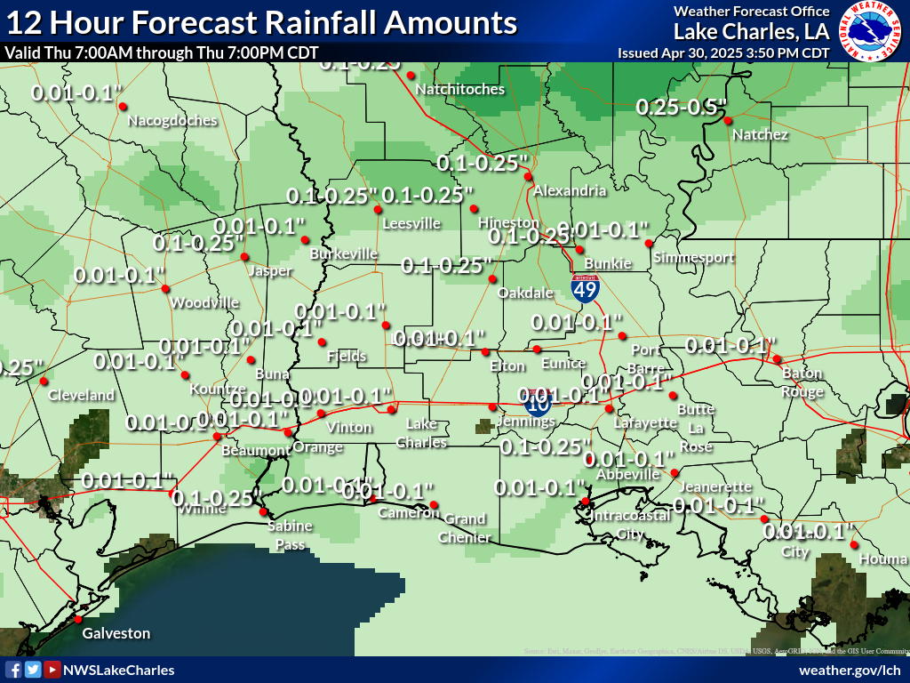 Expected Rainfall for Day 2