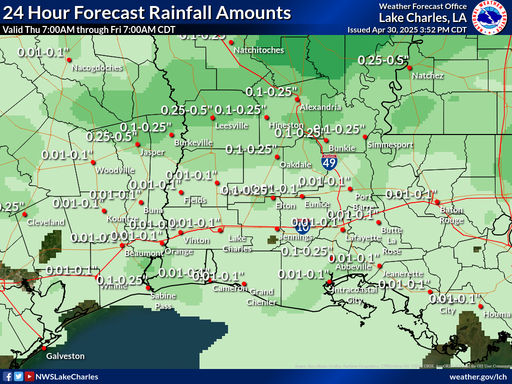 Expected Rainfall for Day 2