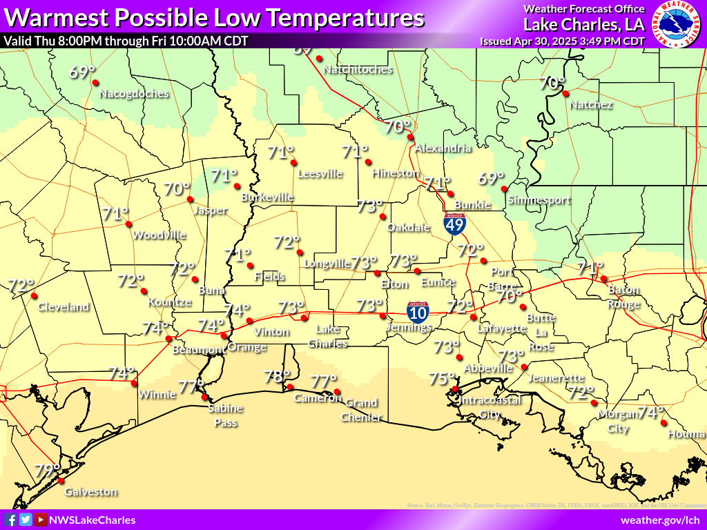 Warmest Possible Low Temperature for Night 2