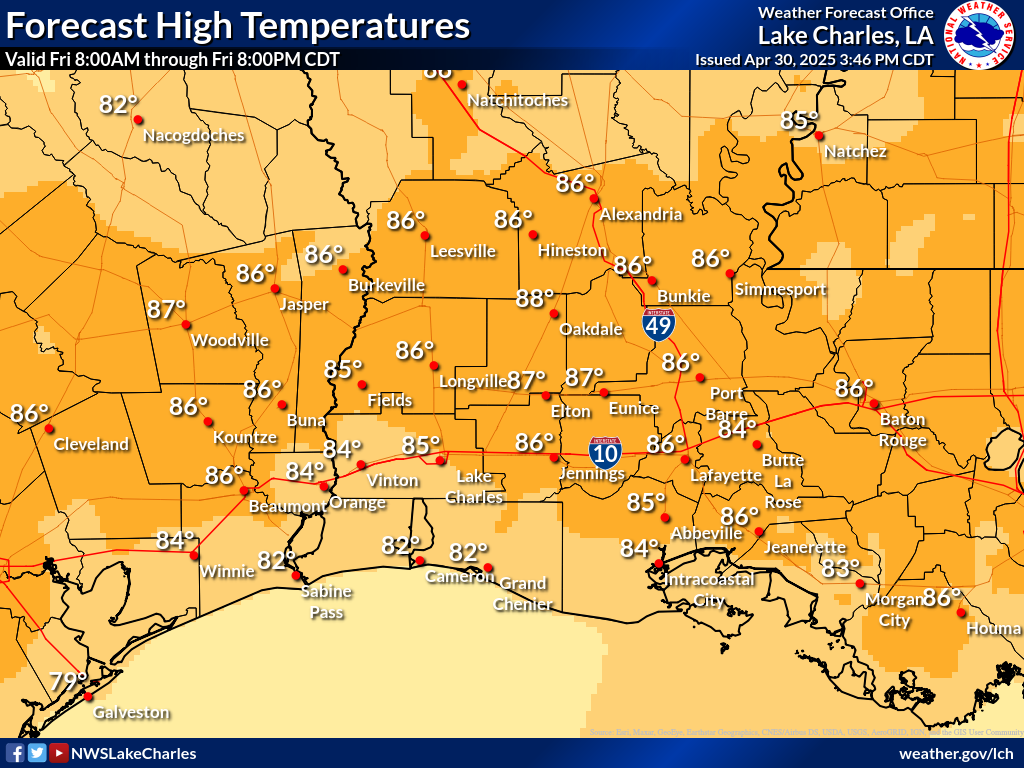 Expected High Temperature for Day 3