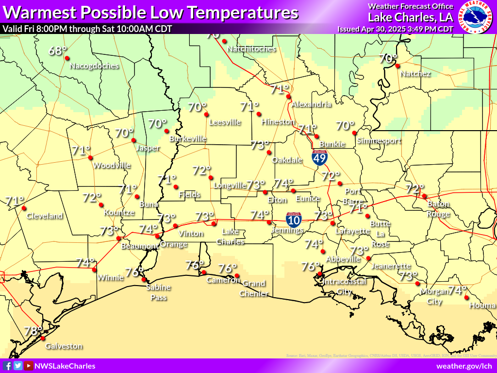 Warmest Possible Low Temperature for Night 3