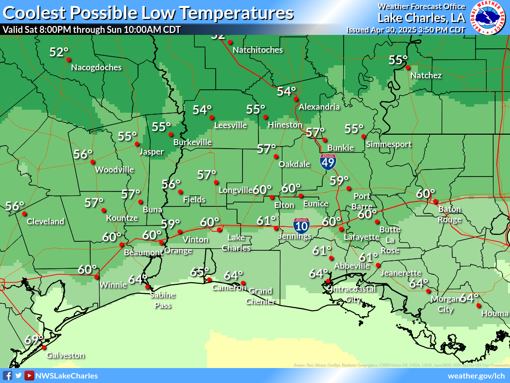 Coolest Possible Low Temperature for Night 4