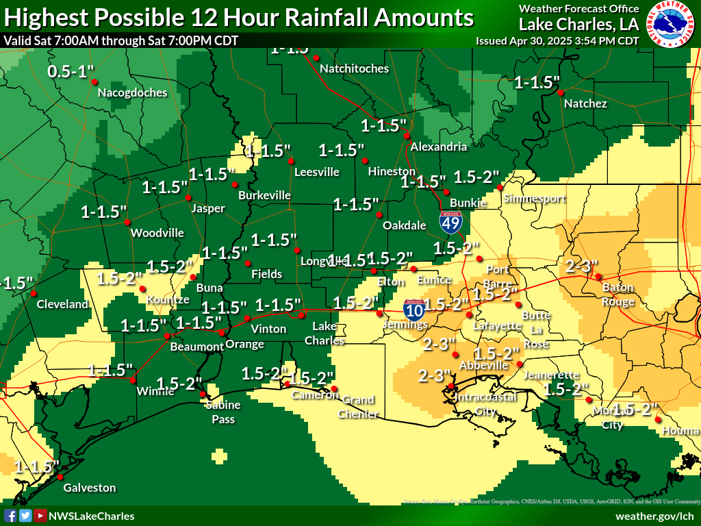 Greatest Possible Rainfall for Day 4