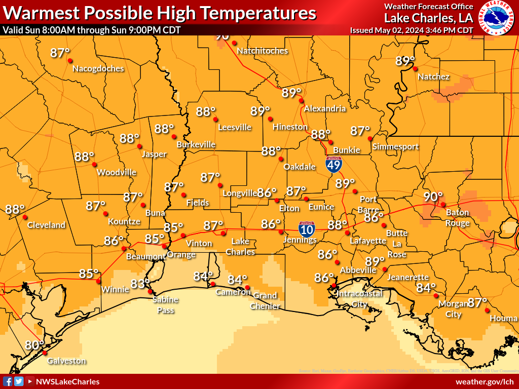 Warmest Possible High Temperature for Day 4