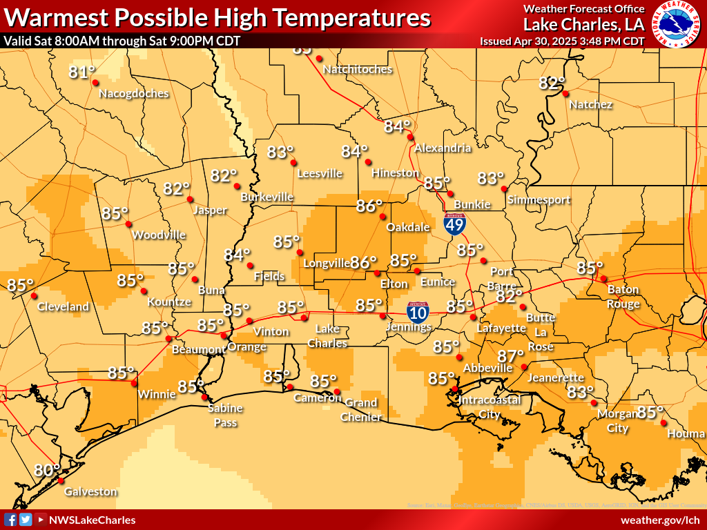 Warmest Possible High Temperature for Day 4