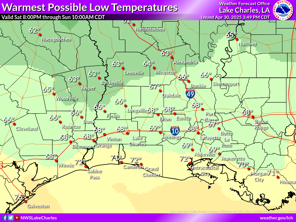 Warmest Possible Low Temperature for Night 4