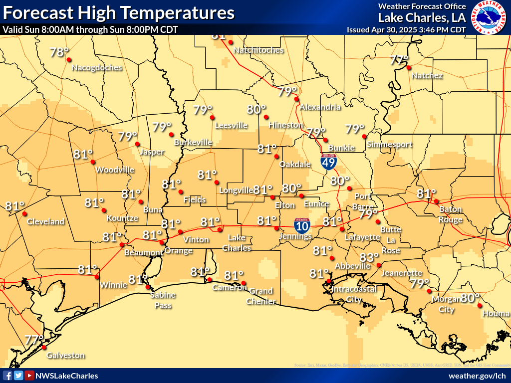 Expected High Temperature for Day 5