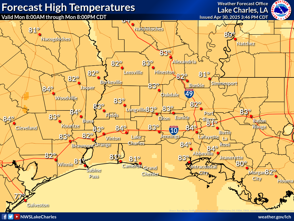 Expected High Temperature for Day 6