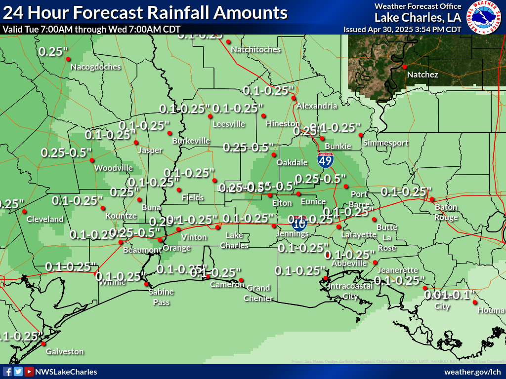 Expected Rainfall for Day 7