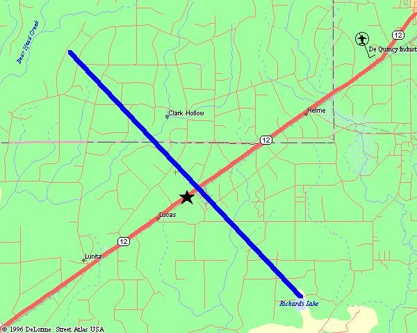 Dequincy Tornado map