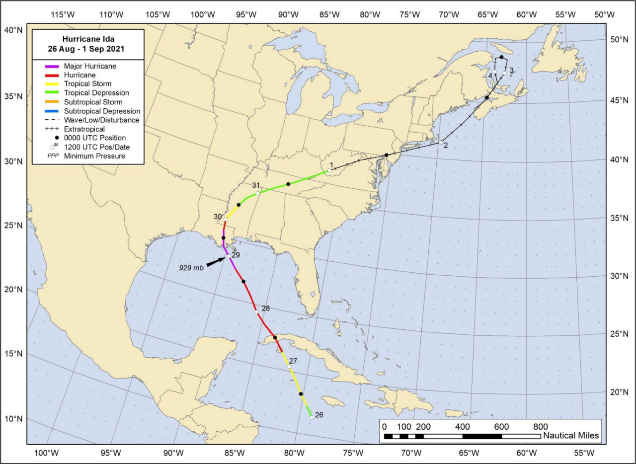 National Hurricane Center Ida Update