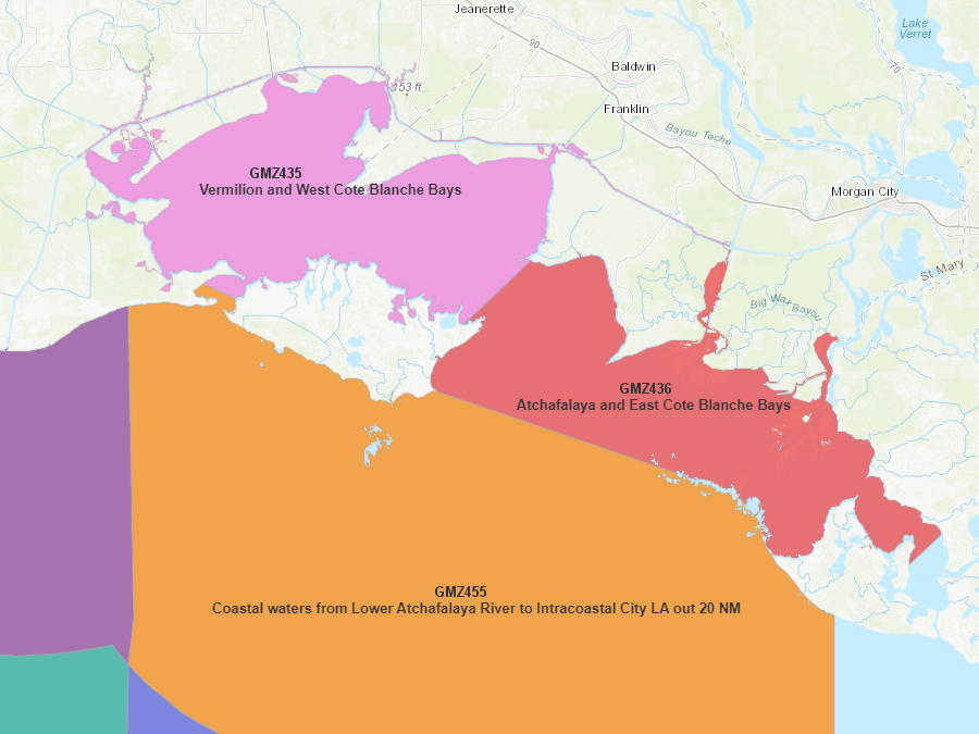 Marine zones after changes: