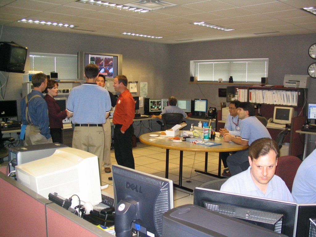 Guests touring the operations area