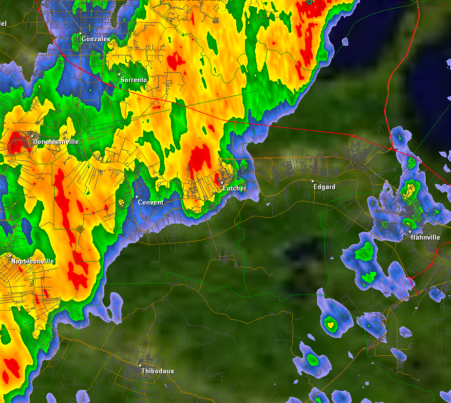 KLIX reflectivity for Gramercy, LA tornado of 4/4/2011