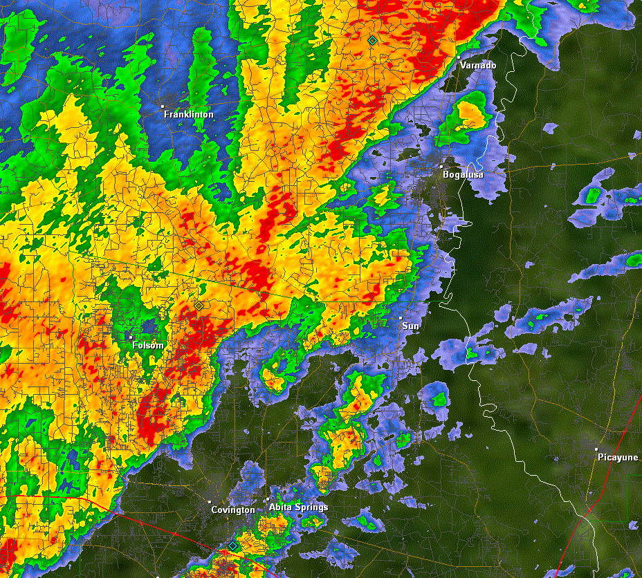 KLIX reflectivity for Isabel, LA tornado of 4/4/2011