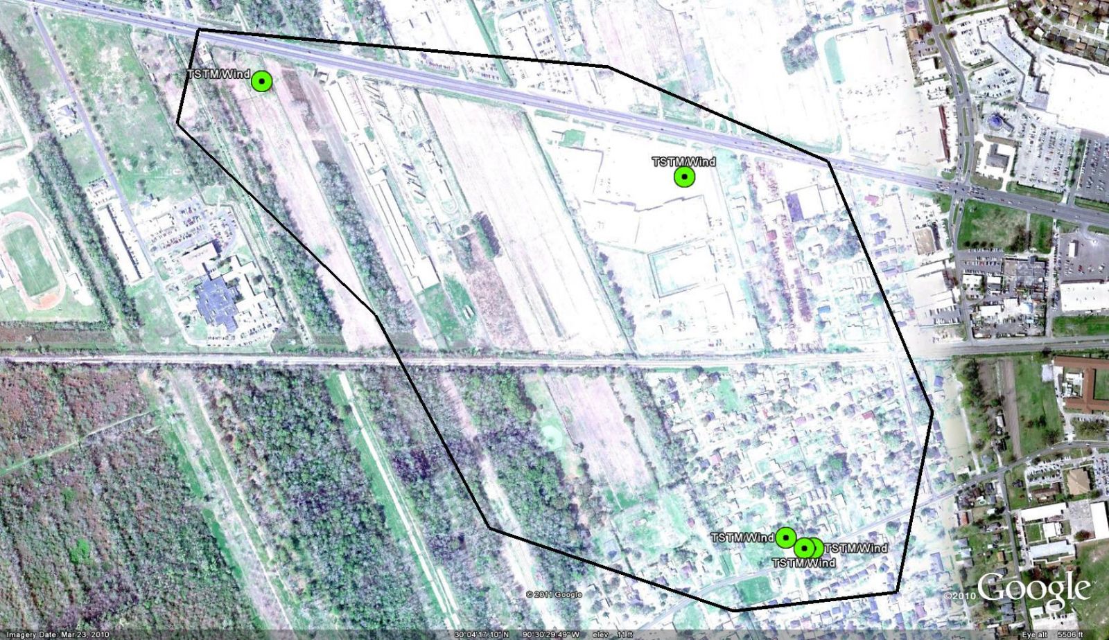 Laplace, LA straight line wind damage of April 4, 2011