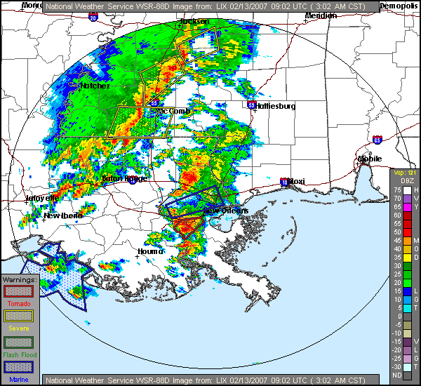 NWS LIX - 13 February 2007 New Orleans Area Tornadoes