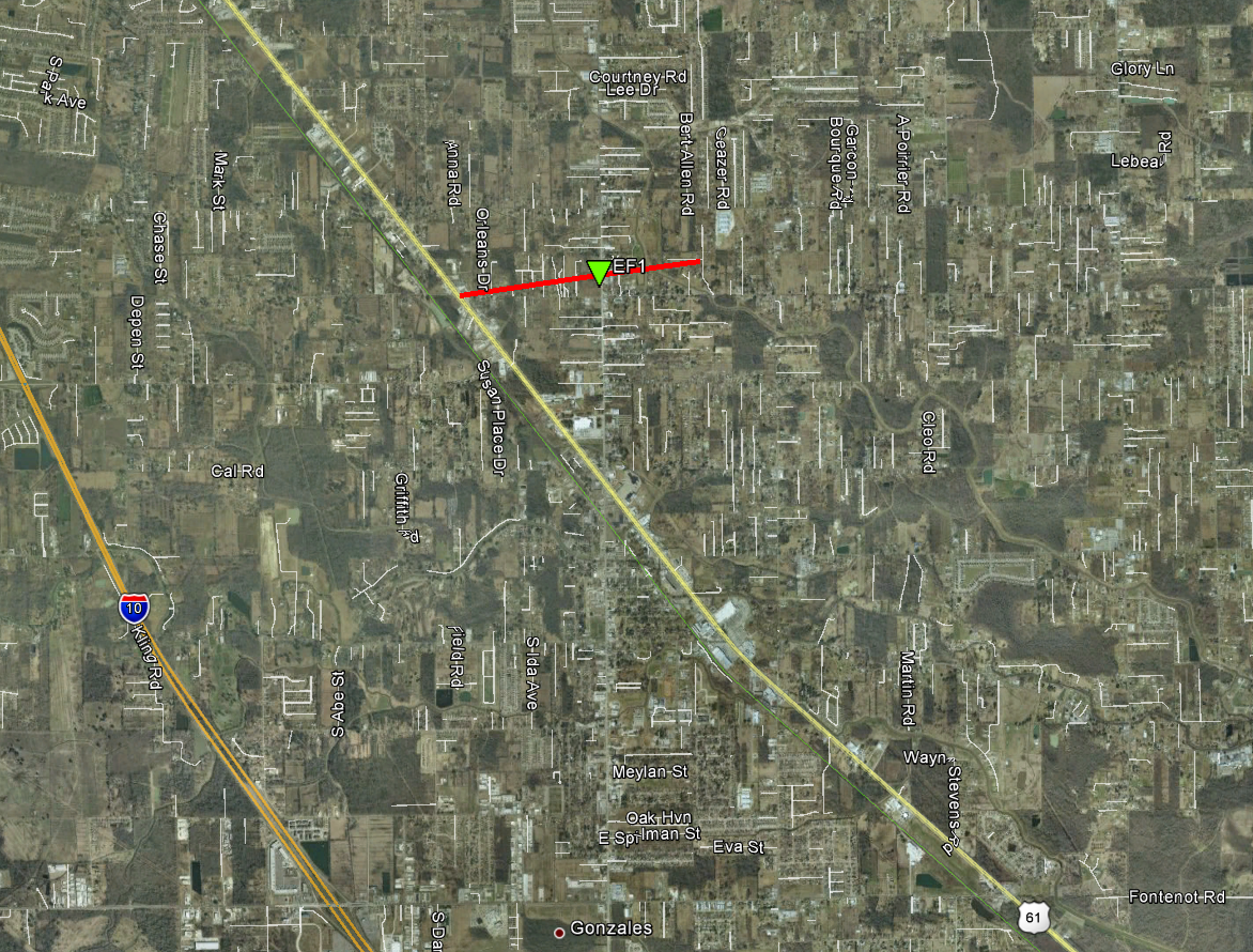 Track of Baker Tornado