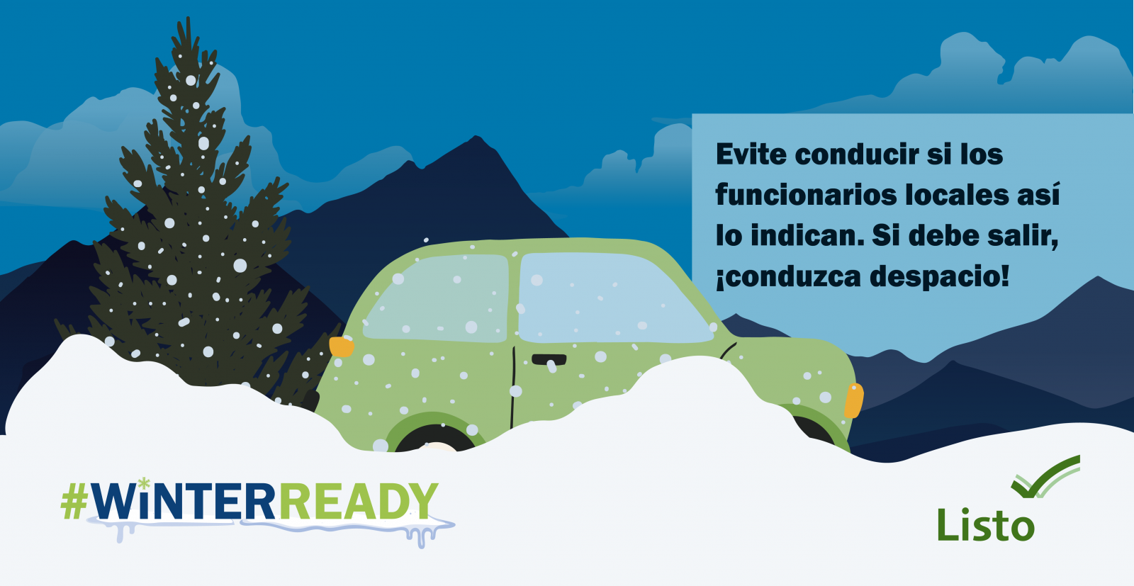 Stay off the roads when winter weather hits
