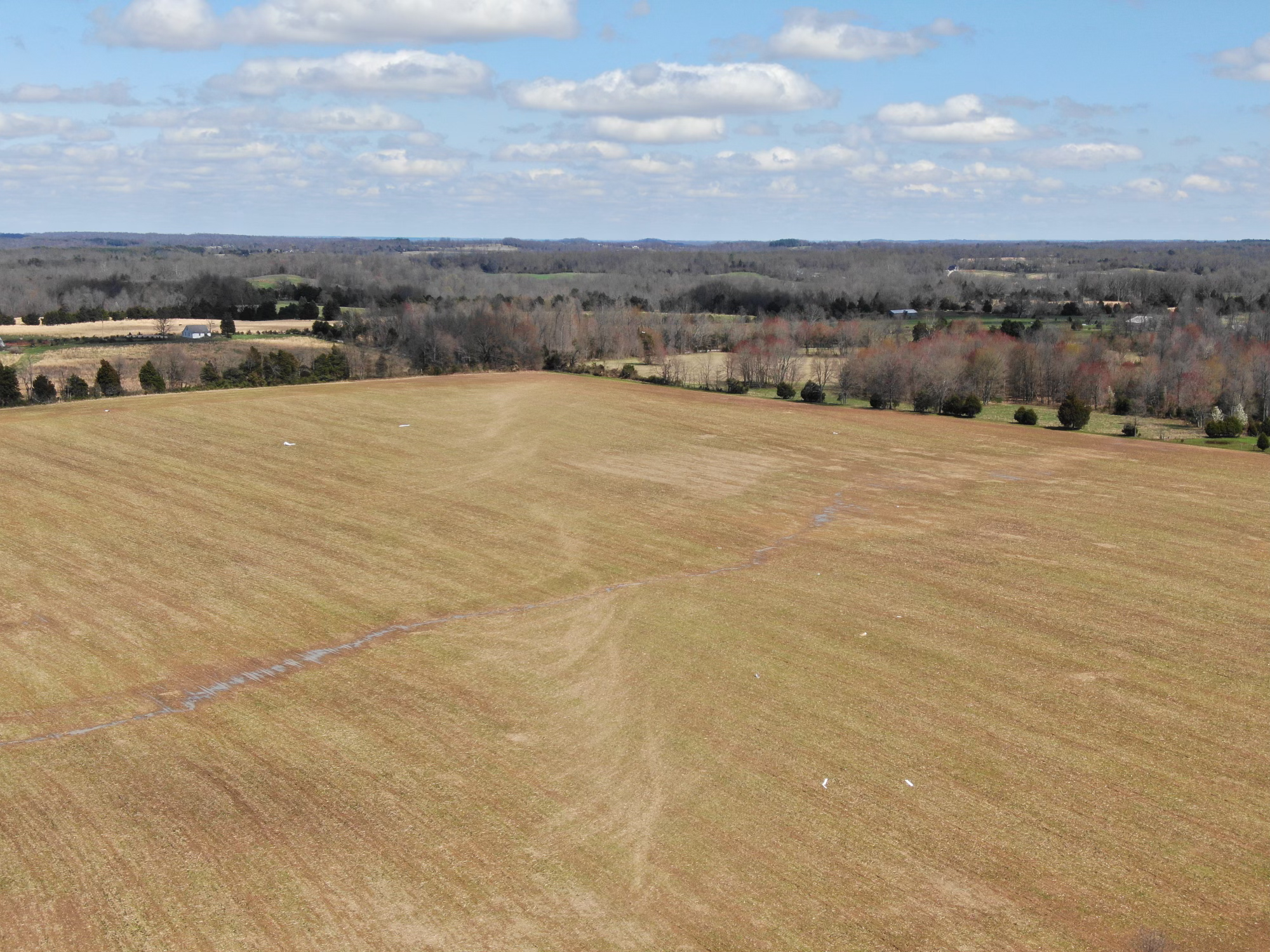 Ground scar in Grayson County, KY from an EF-0 tornado March 25, 2021