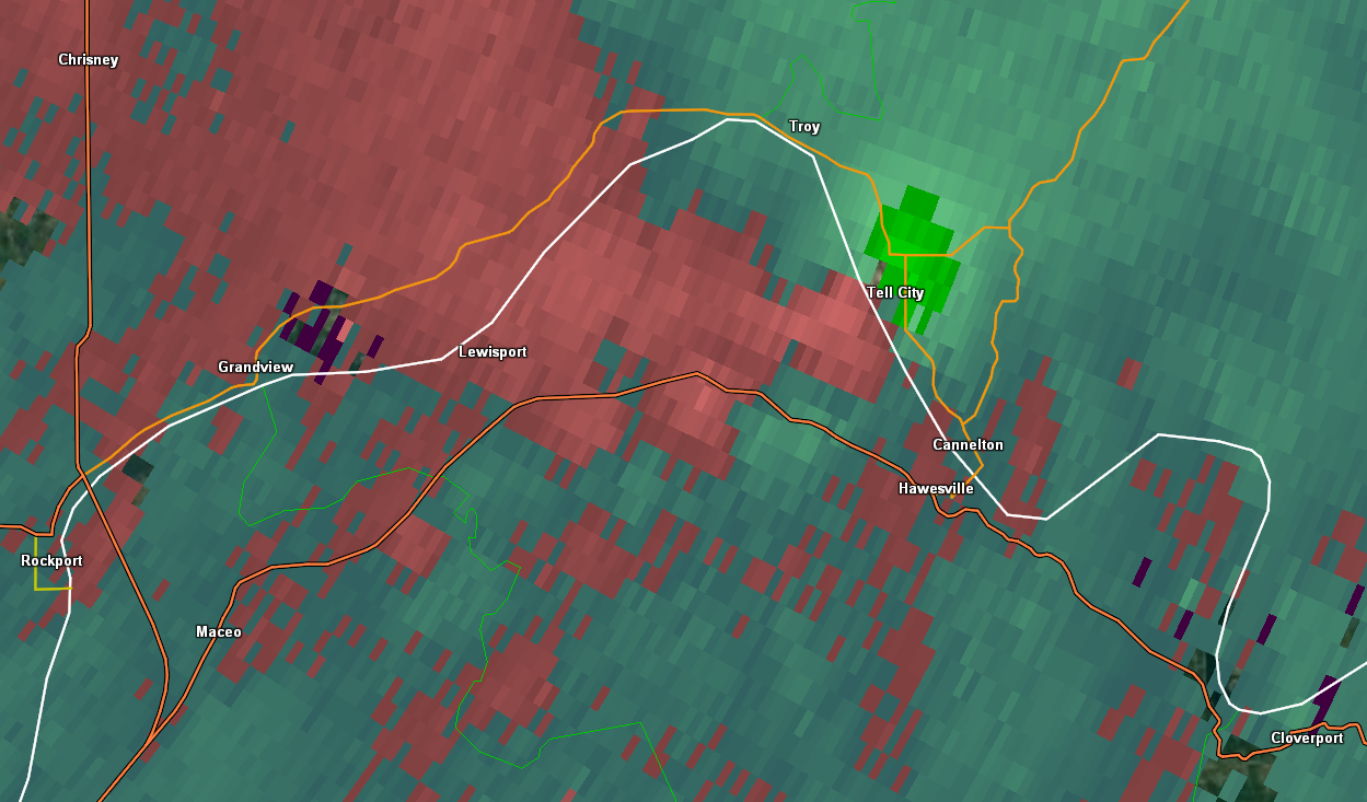 Storm relative velocity from VWX