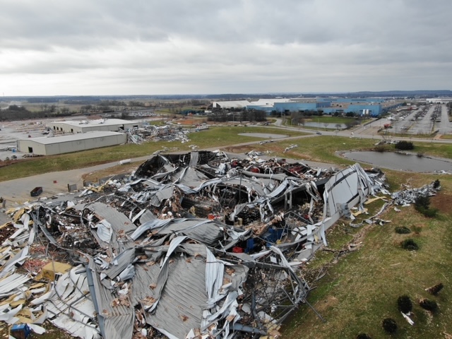 Bowling Green tornado destruction December 11, 2021