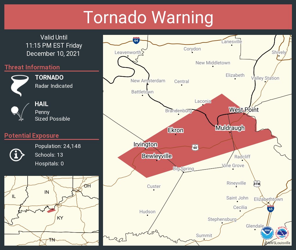 Tornado Warning for Breckinridge, Meade, Hardin, and Harrison IN counties