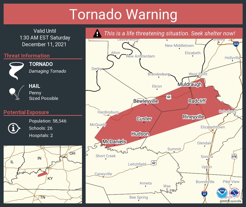 Tornado Warning for Breckinridge, Hardin, and Meade counties