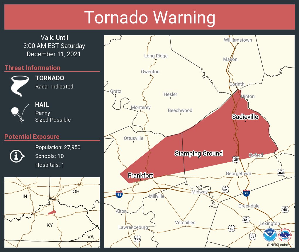 Tornado Warning for Franklin and Scott counties