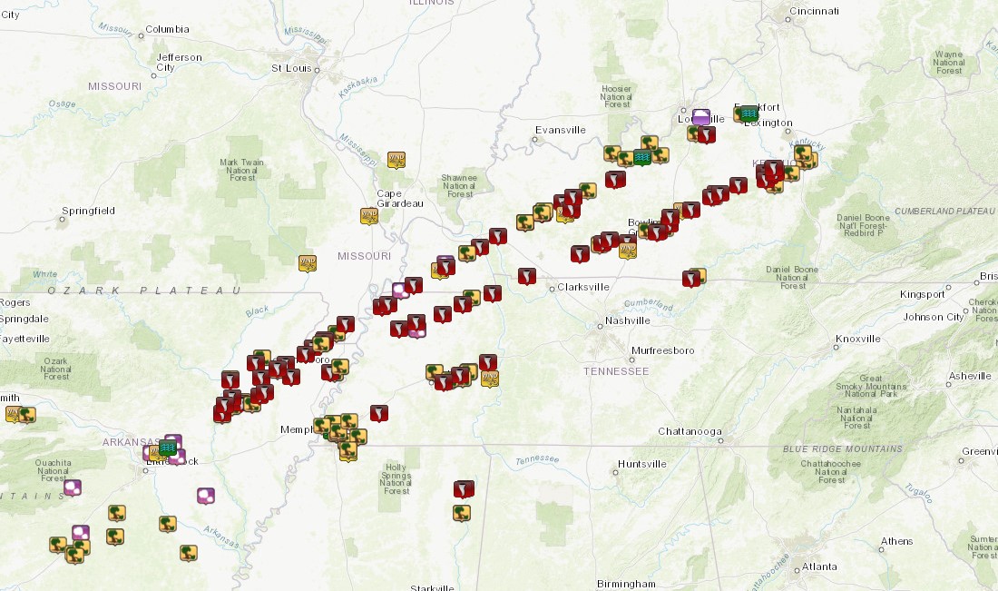 Local storm reports as of December 18, 2021
