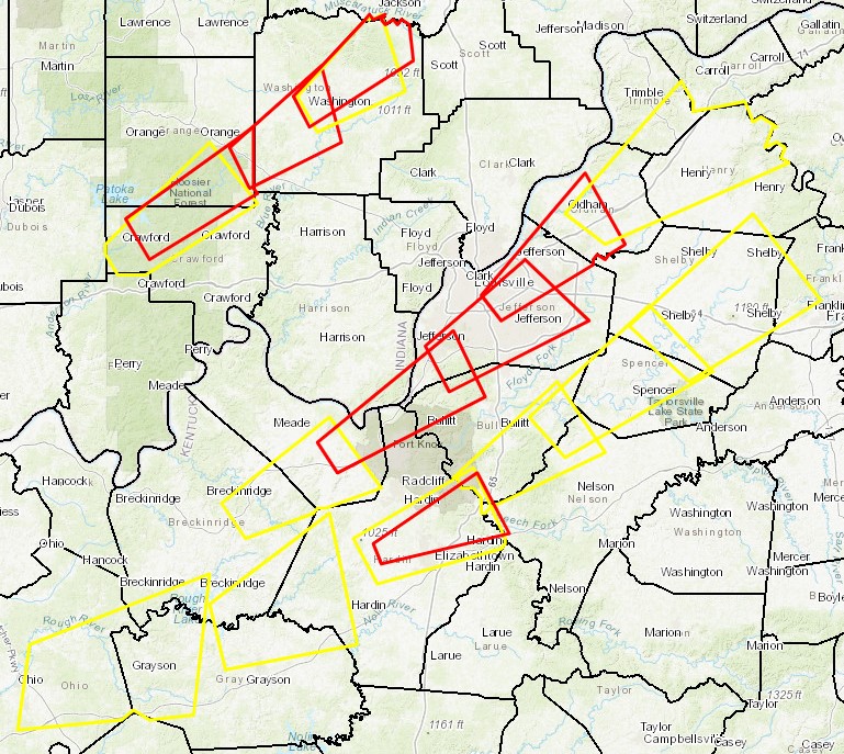 NWS LMK warnings March 18-19, 2022