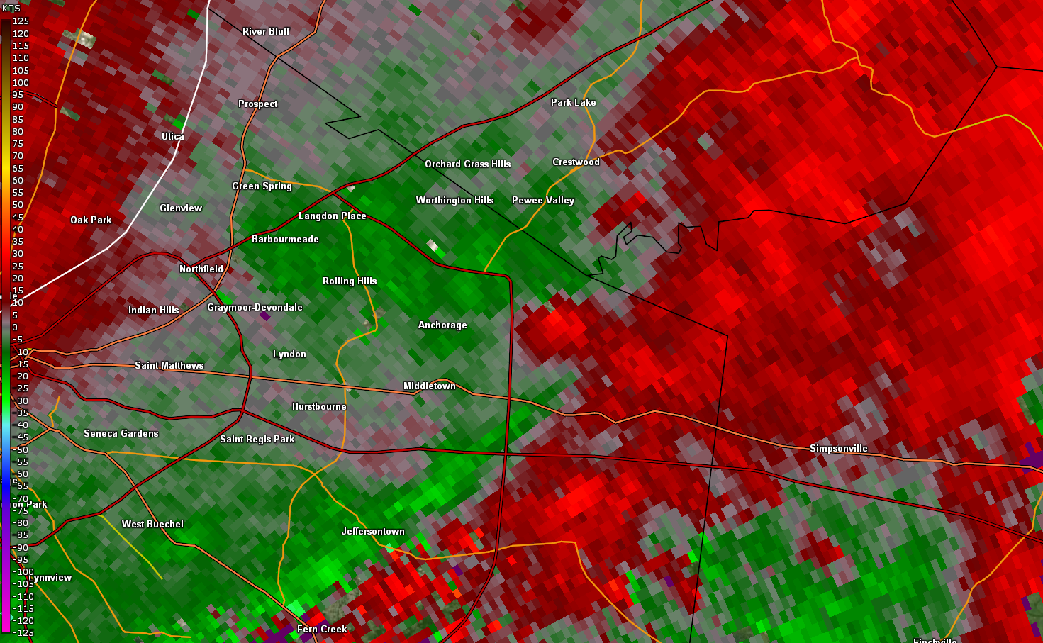 Dubois County radar image