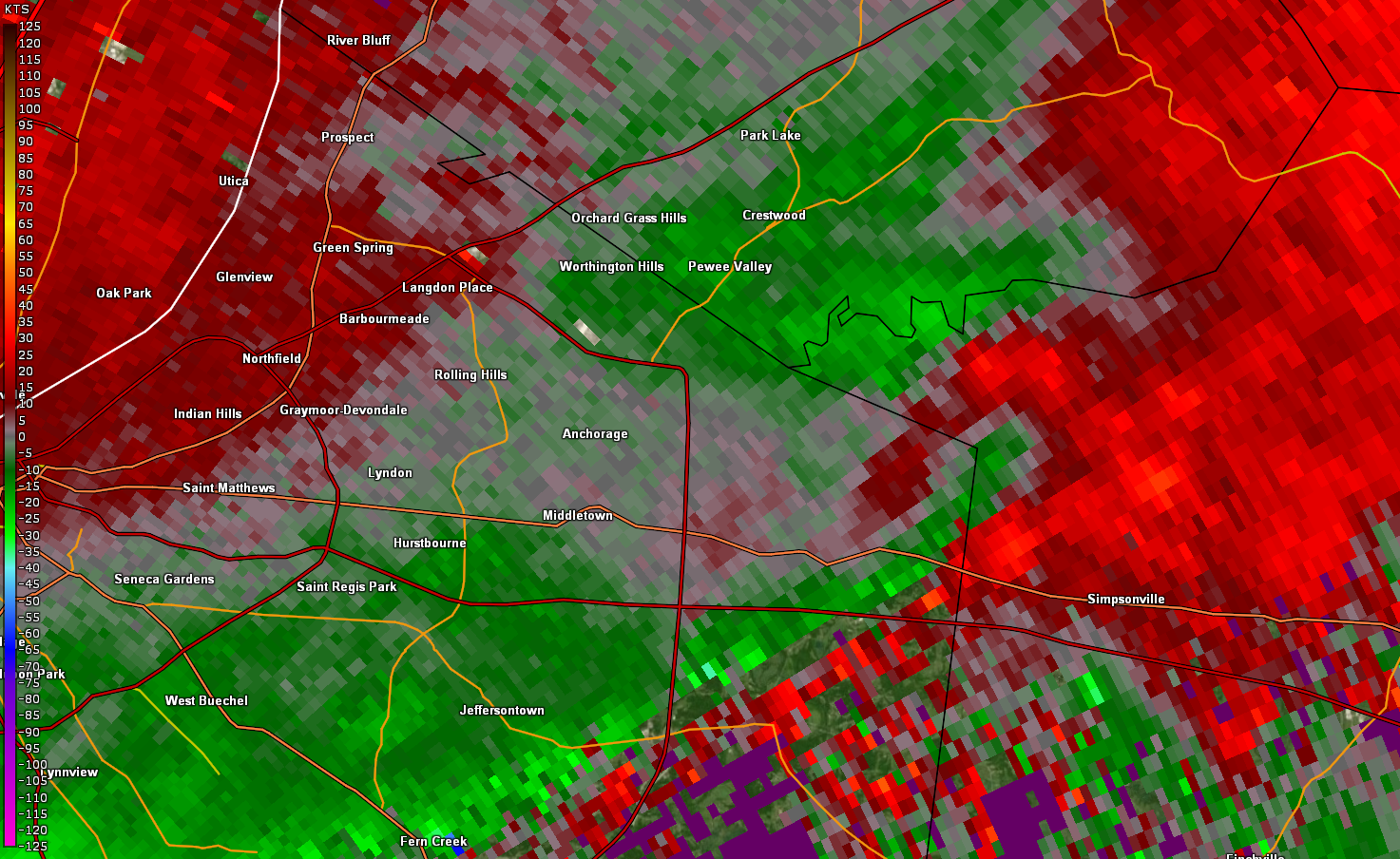 Dubois County radar image