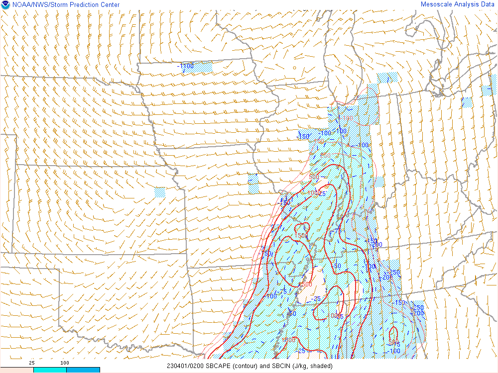 SBCAPE at 10 pm EDT