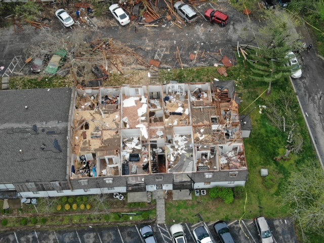 Tornado damage in Louisville April 5