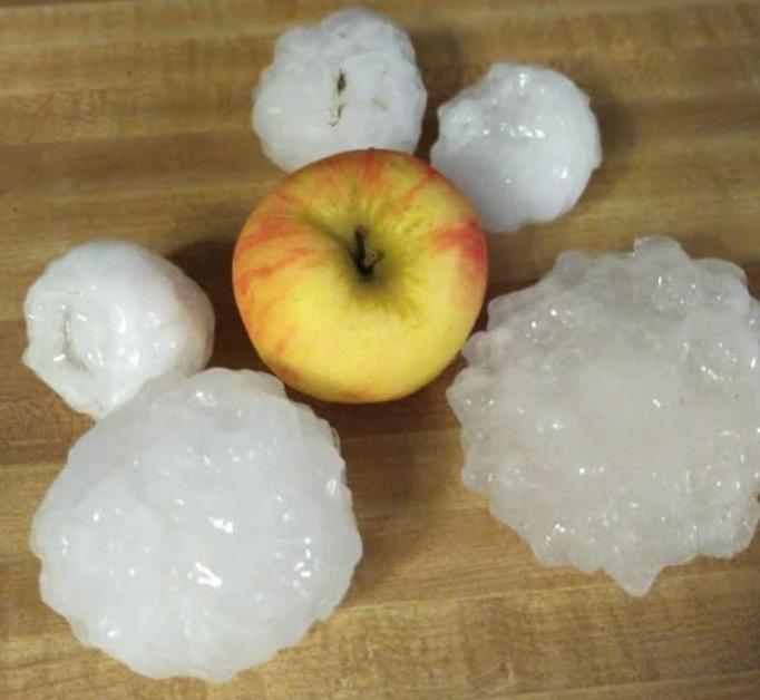 Big Hail in French Lick, Indiana June 25, 2023