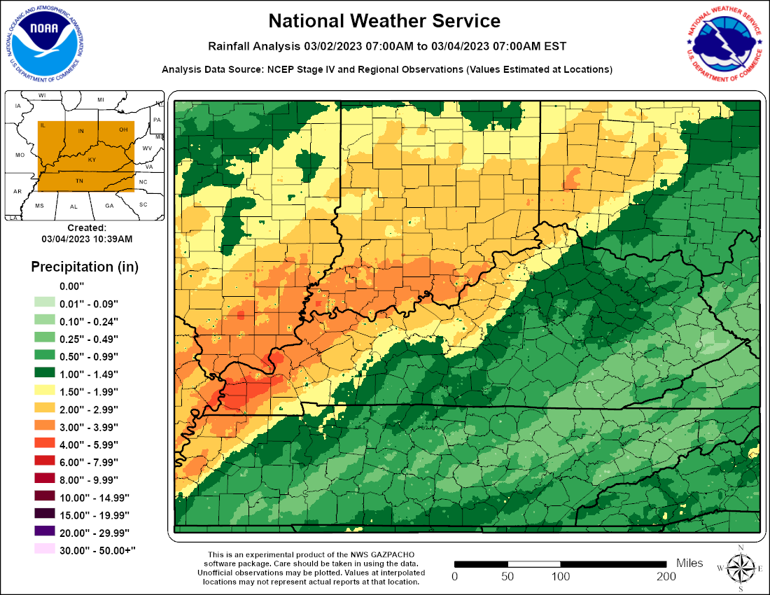 Rainfall March 3, 2023